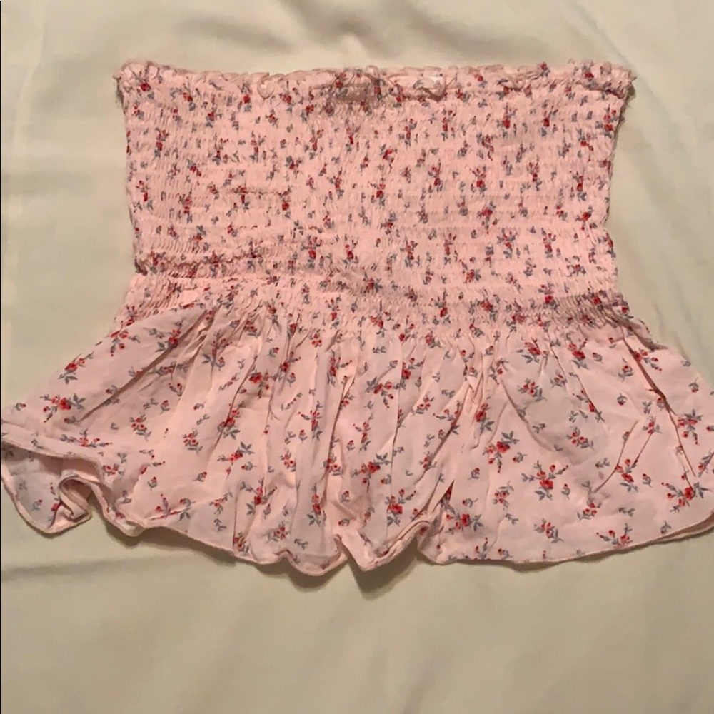 Strapless Crop flare top
